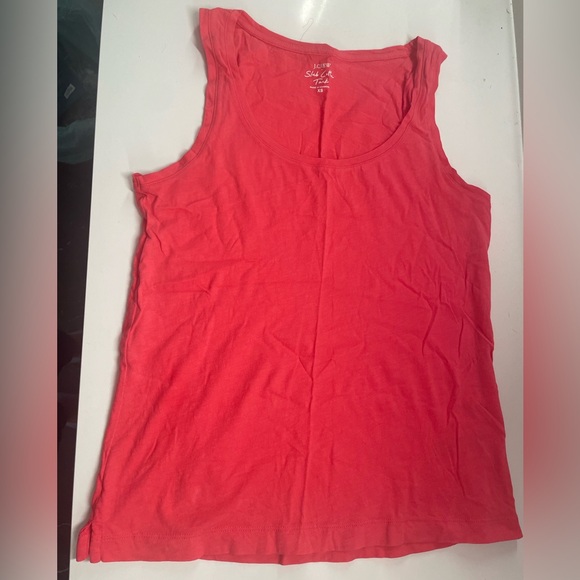 J. Crew Factory Slub Cotton Tank in Guava 🏝️ 🦩 - Picture 2 of 6